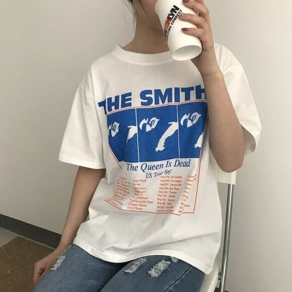 Samantha S Other - The Smiths Queen Is Dead 86 Tour Graphic T-Shirt Band Music Fan Gift Tee  90